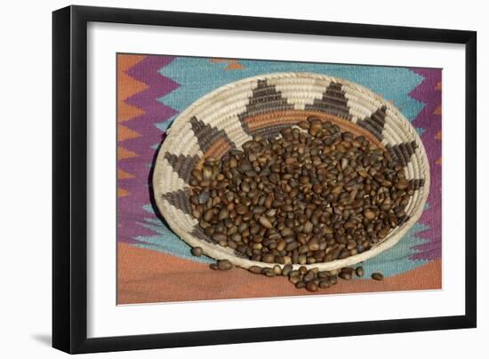 Pinon Nuts, an Important Food of Southwestern Native Americans, in an Indian Basket-null-Framed Giclee Print