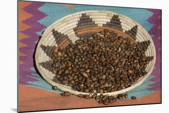 Pinon Nuts, an Important Food of Southwestern Native Americans, in an Indian Basket-null-Mounted Giclee Print