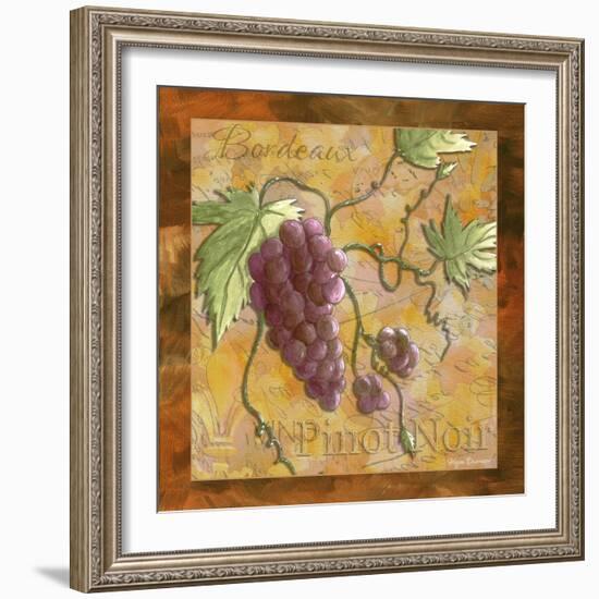 Pinot Noir Wine Grapes-Megan Aroon Duncanson-Framed Art Print