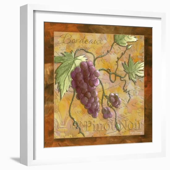 Pinot Noir Wine Grapes-Megan Aroon Duncanson-Framed Art Print