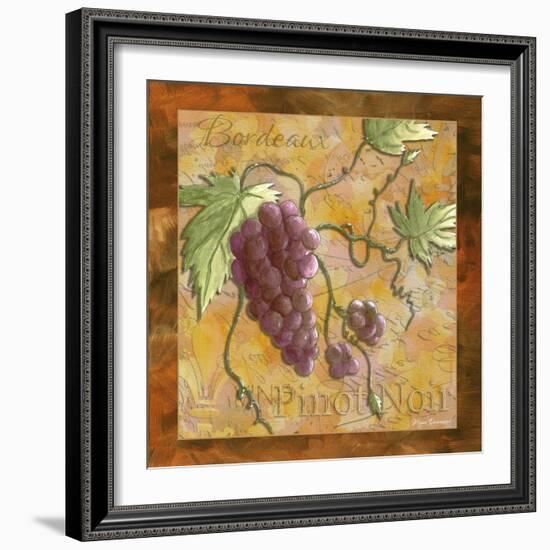 Pinot Noir Wine Grapes-Megan Aroon Duncanson-Framed Art Print