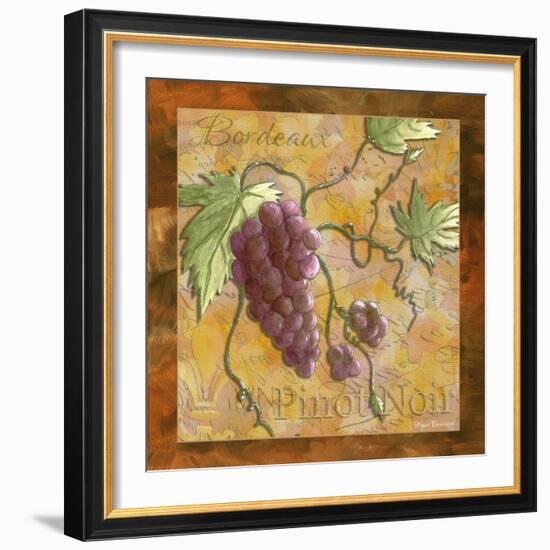 Pinot Noir Wine Grapes-Megan Aroon Duncanson-Framed Art Print