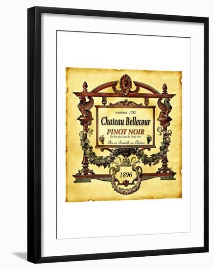 Pinot Noir Wine Label-null-Framed Giclee Print