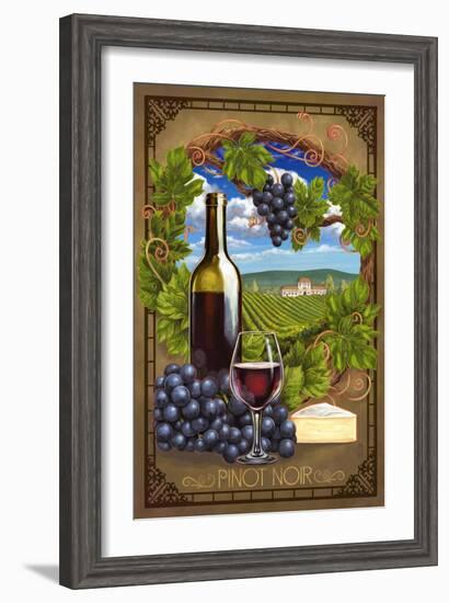 Pinot Noir-Lantern Press-Framed Art Print