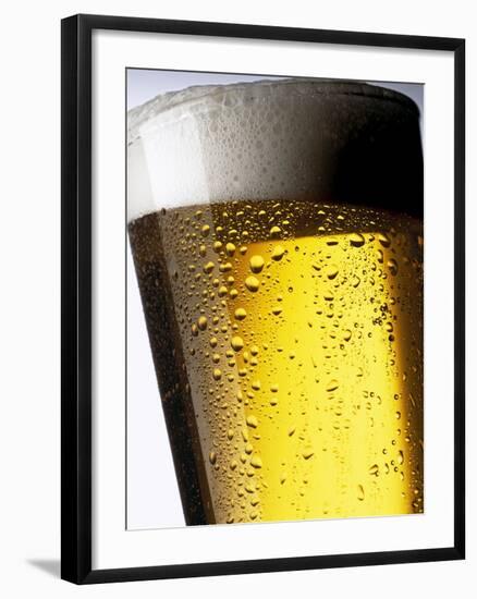 Pint of Cold Lager Beer with Foam Head-Steve Lupton-Framed Photographic Print