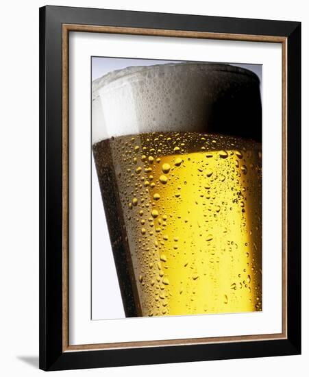 Pint of Cold Lager Beer with Foam Head-Steve Lupton-Framed Photographic Print