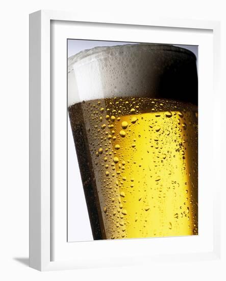 Pint of Cold Lager Beer with Foam Head-Steve Lupton-Framed Photographic Print