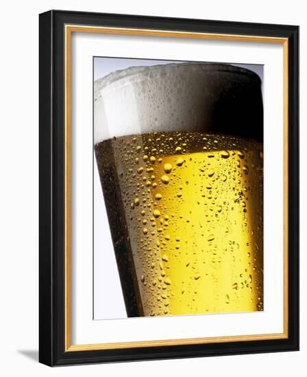 Pint of Cold Lager Beer with Foam Head-Steve Lupton-Framed Photographic Print