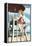 Pinup Girl Lifeguard-Lantern Press-Framed Stretched Canvas