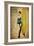 Pinup Girl Surfing-GI ArtLab-Framed Giclee Print