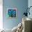 Pinwheel Daisy Blue-Steven Scott-Framed Premier Image Canvas displayed on a wall