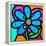 Pinwheel Daisy Blue-Steven Scott-Framed Premier Image Canvas