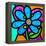 Pinwheel Daisy Blue-Steven Scott-Framed Premier Image Canvas