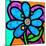 Pinwheel Daisy Blue-Steven Scott-Mounted Giclee Print