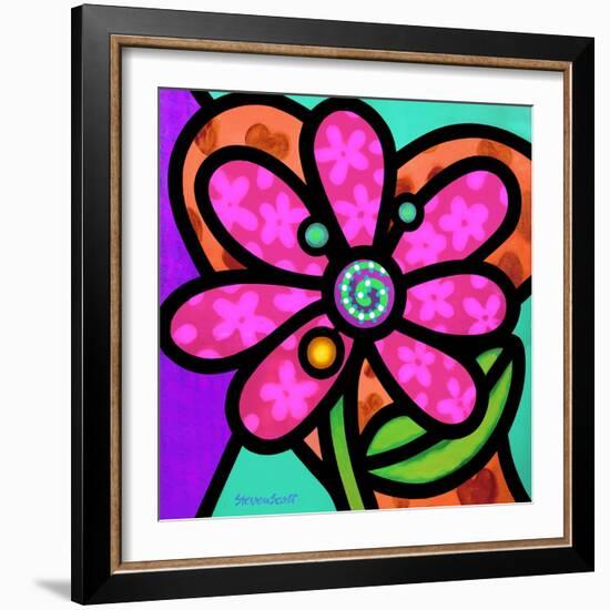 Pinwheel Daisy Pink-Steven Scott-Framed Giclee Print