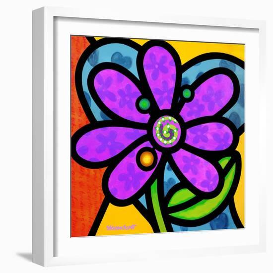 Pinwheel Daisy Purple-Steven Scott-Framed Giclee Print