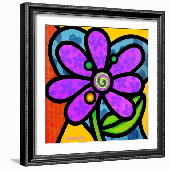 Pinwheel Daisy Purple-Steven Scott-Framed Giclee Print