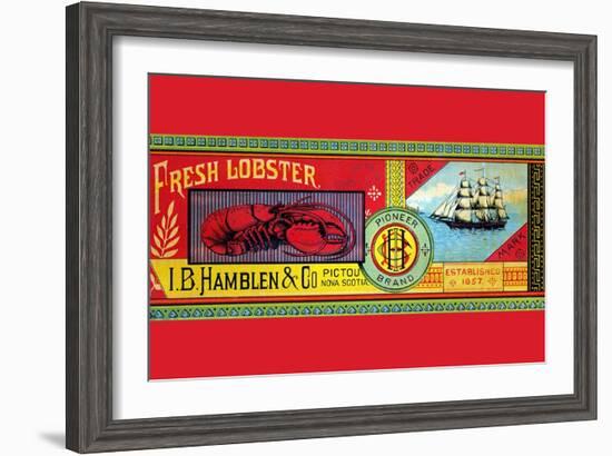 Pioneer Brand Fresh Lobster-null-Framed Art Print