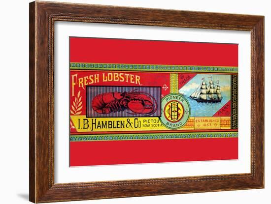 Pioneer Brand Fresh Lobster-null-Framed Art Print