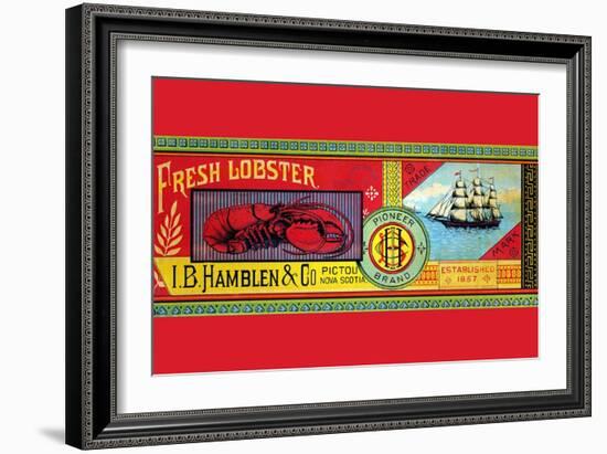 Pioneer Brand Fresh Lobster-null-Framed Art Print