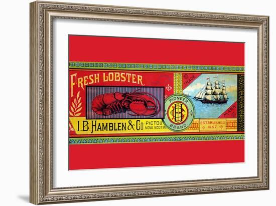 Pioneer Brand Fresh Lobster-null-Framed Art Print