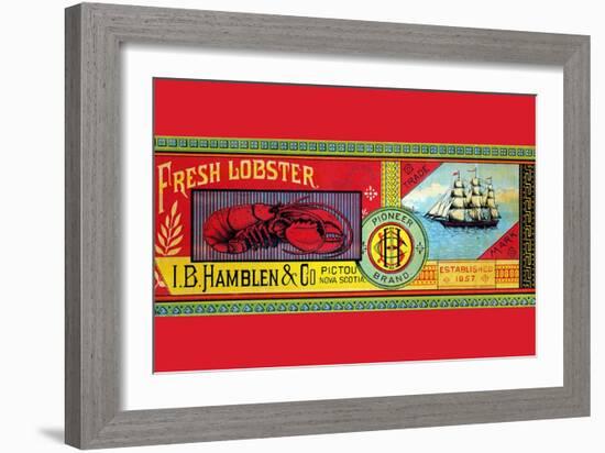 Pioneer Brand Fresh Lobster-null-Framed Art Print