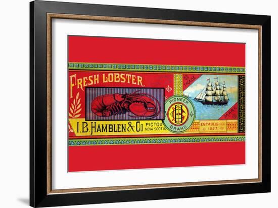 Pioneer Brand Fresh Lobster-null-Framed Art Print