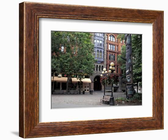 Pioneer Building and Totem Pole in Pioneer Square, Seattle, Washington, USA-Jamie & Judy Wild-Framed Photographic Print