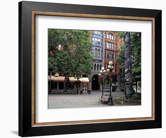 Pioneer Building and Totem Pole in Pioneer Square, Seattle, Washington, USA-Jamie & Judy Wild-Framed Photographic Print