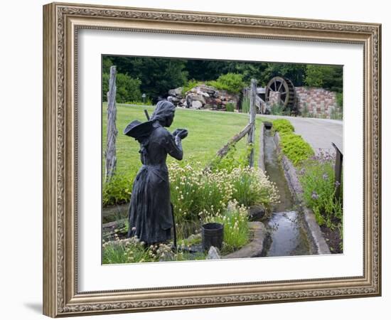 Pioneer Gardener Statue in Brigham Young Historic Park, Salt Lake City, Utah, USA-Richard Cummins-Framed Photographic Print