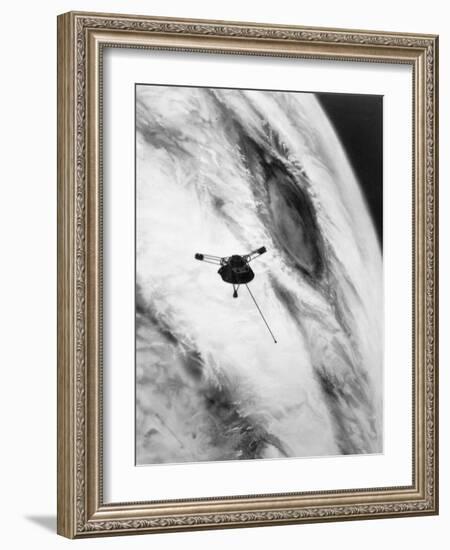 Pioneer Passing over Jupiter's Red Spot-null-Framed Photographic Print