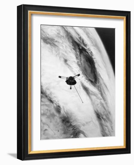 Pioneer Passing over Jupiter's Red Spot-null-Framed Photographic Print