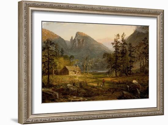 Pioneer's Home, Eagle Cliff, White Mountains,1859-Jasper Francis Cropsey-Framed Giclee Print