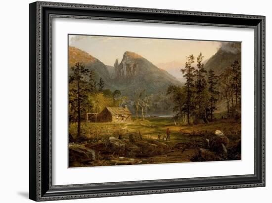 Pioneer's Home, Eagle Cliff, White Mountains,1859-Jasper Francis Cropsey-Framed Giclee Print