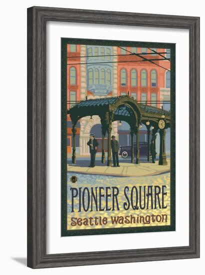 Pioneer Square Pergola, Seattle, Washington-Lantern Press-Framed Art Print