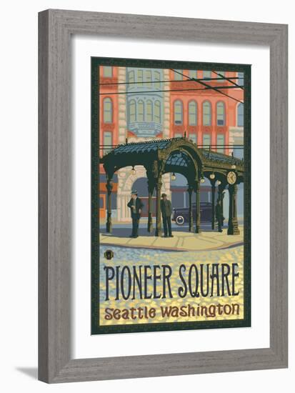 Pioneer Square Pergola, Seattle, Washington-Lantern Press-Framed Art Print