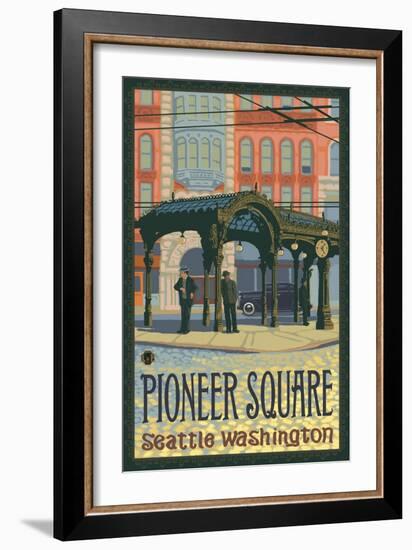 Pioneer Square Pergola, Seattle, Washington-Lantern Press-Framed Art Print