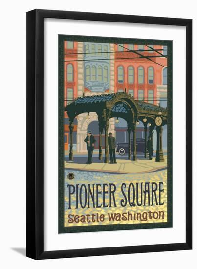 Pioneer Square Pergola, Seattle, Washington-Lantern Press-Framed Art Print