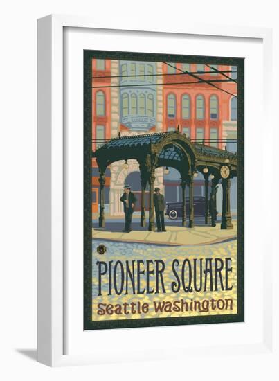 Pioneer Square Pergola, Seattle, Washington-Lantern Press-Framed Art Print