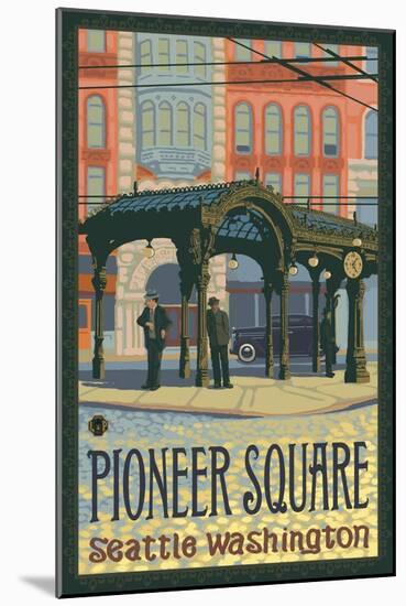 Pioneer Square Pergola, Seattle, Washington-Lantern Press-Mounted Art Print