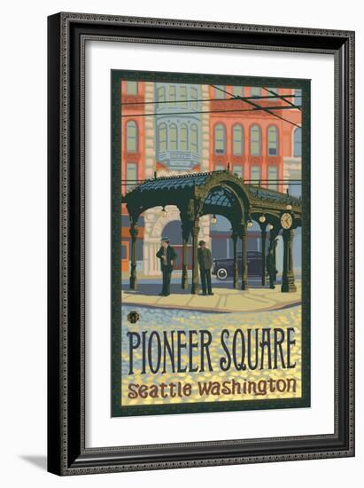 Pioneer Square Pergola, Seattle, Washington-Lantern Press-Framed Art Print