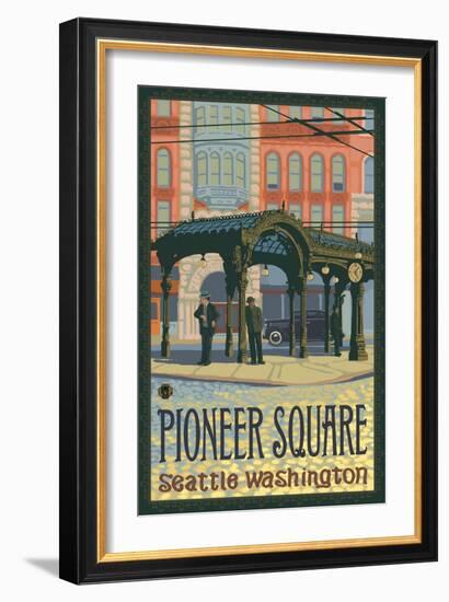 Pioneer Square Pergola, Seattle, Washington-Lantern Press-Framed Art Print