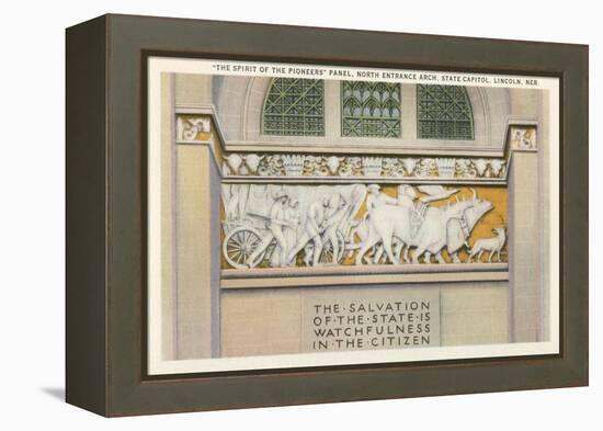 Pioneers Panel, State Capitol, Lincoln, Nebraska-null-Framed Stretched Canvas