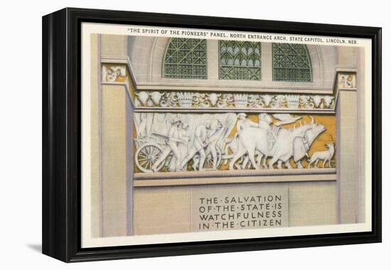 Pioneers Panel, State Capitol, Lincoln, Nebraska-null-Framed Stretched Canvas