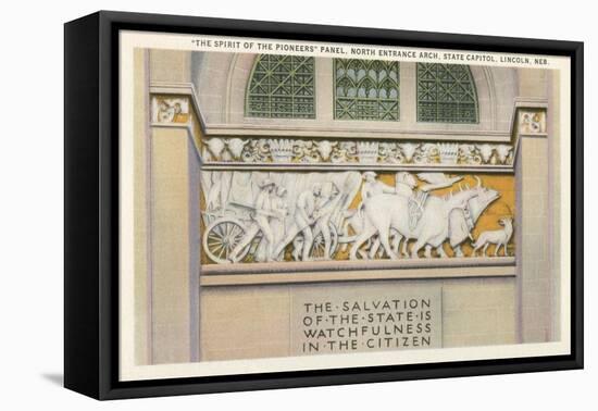 Pioneers Panel, State Capitol, Lincoln, Nebraska-null-Framed Stretched Canvas