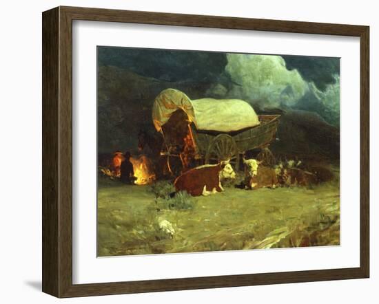 Pioneers-Frank Tenney Johnson-Framed Art Print