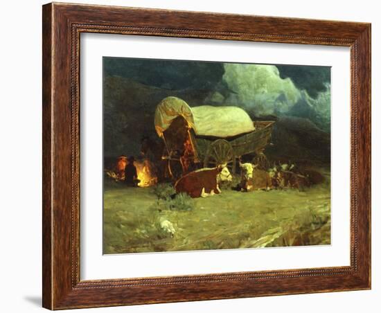 Pioneers-Frank Tenney Johnson-Framed Art Print