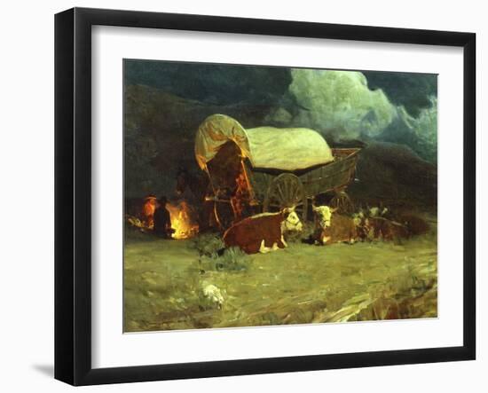 Pioneers-Frank Tenney Johnson-Framed Art Print