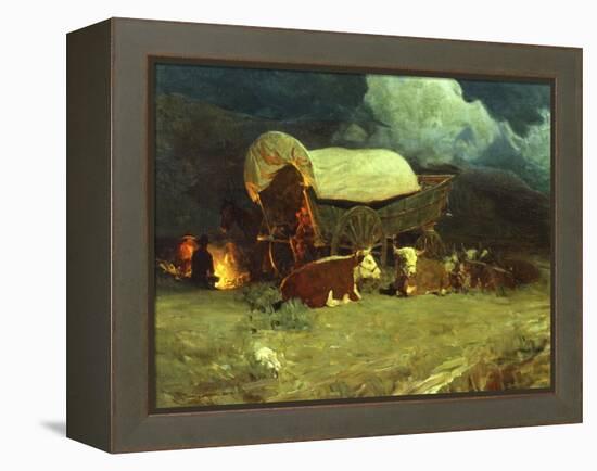 Pioneers-Frank Tenney Johnson-Framed Stretched Canvas