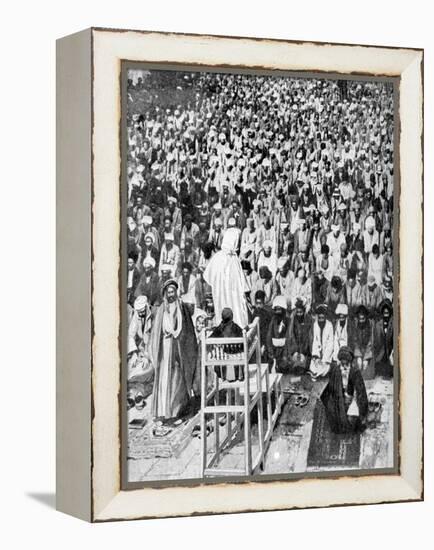 Pious Moslems Gathered at the 'Durbar of God, Mecca, Saudi Arabia, 1922-null-Framed Premier Image Canvas